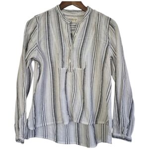 Denim & Supply Ralph Lauren Textured Stripe Cotton Shirt Medium